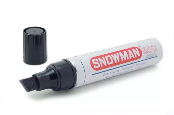 Een Snowman 500 Permanent Marker 2-12 mm Zwart doos a 12 stuks koop je bij Company Supplies